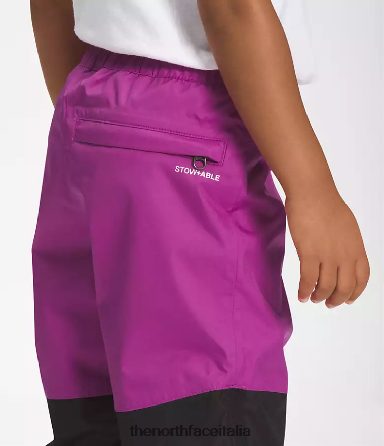 The North Face vestiario 460N8D272 fiore di cactus viola bambini pantaloni antipioggia antora