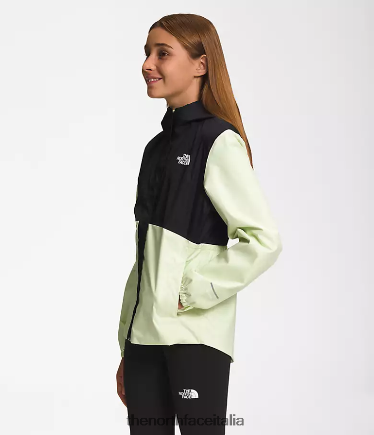 The North Face vestiario 460N8D753 crema al lime bambini giacca antipioggia antora