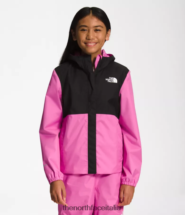 The North Face vestiario 460N8D755 super rosa bambini giacca antipioggia antora