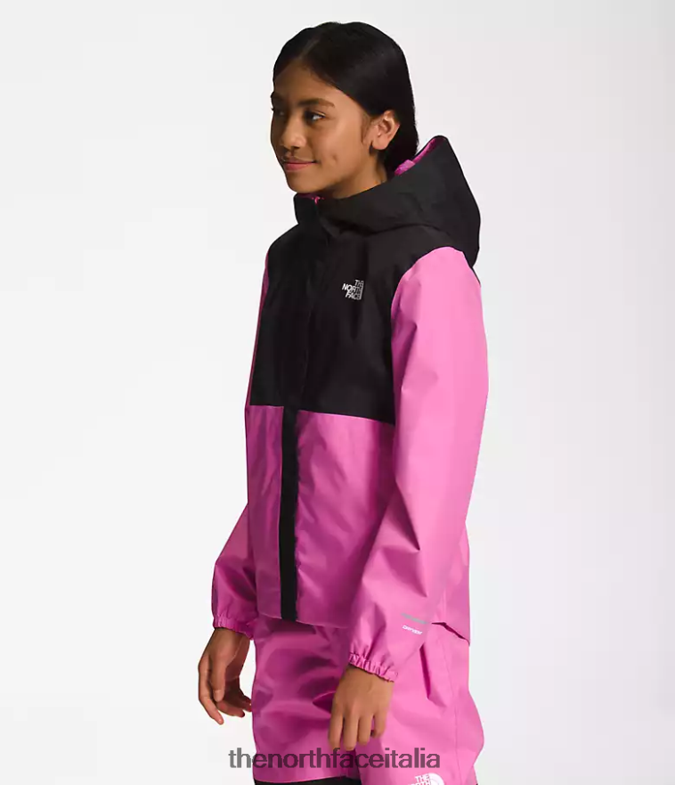 The North Face vestiario 460N8D755 super rosa bambini giacca antipioggia antora