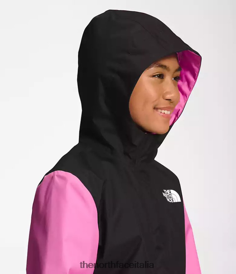 The North Face vestiario 460N8D755 super rosa bambini giacca antipioggia antora