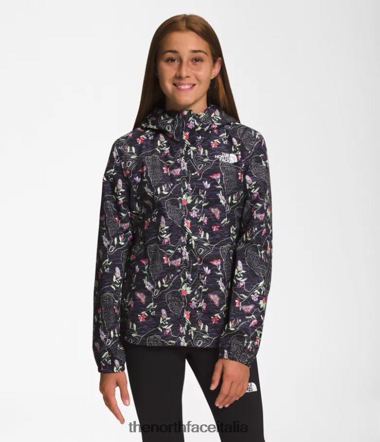 The North Face vestiario 460N8D756 tnf stampa iwd nera bambini giacca antipioggia antora