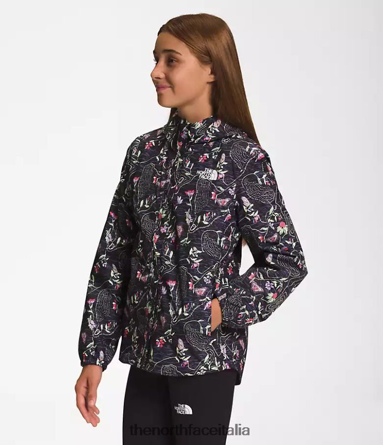 The North Face vestiario 460N8D756 tnf stampa iwd nera bambini giacca antipioggia antora