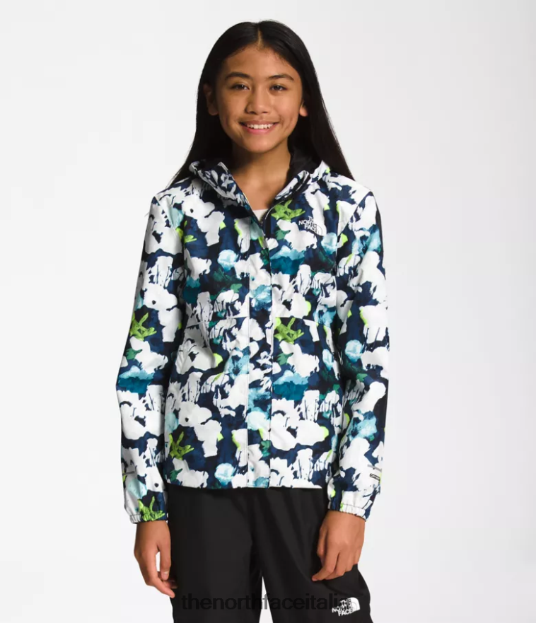 The North Face vestiario 460N8D758 stampa astratta del summit navy bambini giacca antipioggia antora