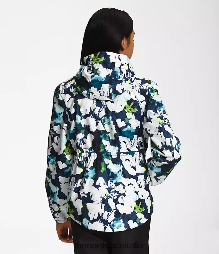 The North Face vestiario 460N8D758 stampa astratta del summit navy bambini giacca antipioggia antora