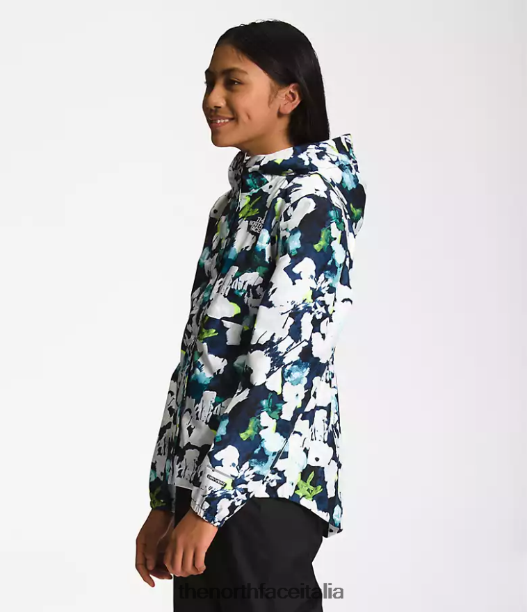 The North Face vestiario 460N8D758 stampa astratta del summit navy bambini giacca antipioggia antora