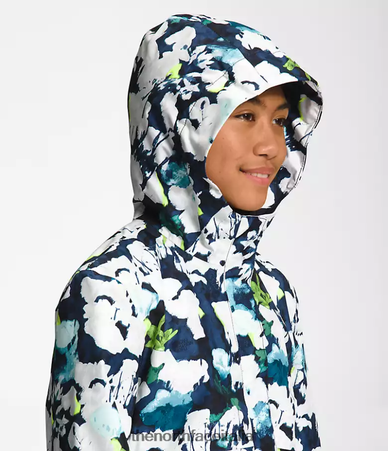 The North Face vestiario 460N8D758 stampa astratta del summit navy bambini giacca antipioggia antora