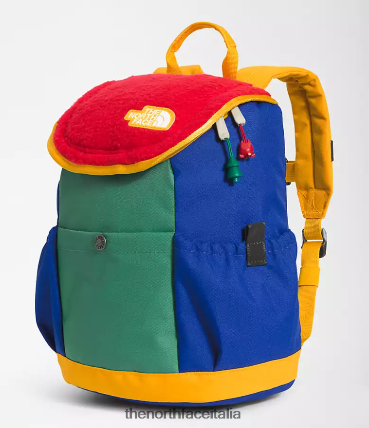 The North Face accessorio 460N8D395 tnf rosso/verde erba intenso/tnf blu bambini mini zaino da esploratore per ragazzi