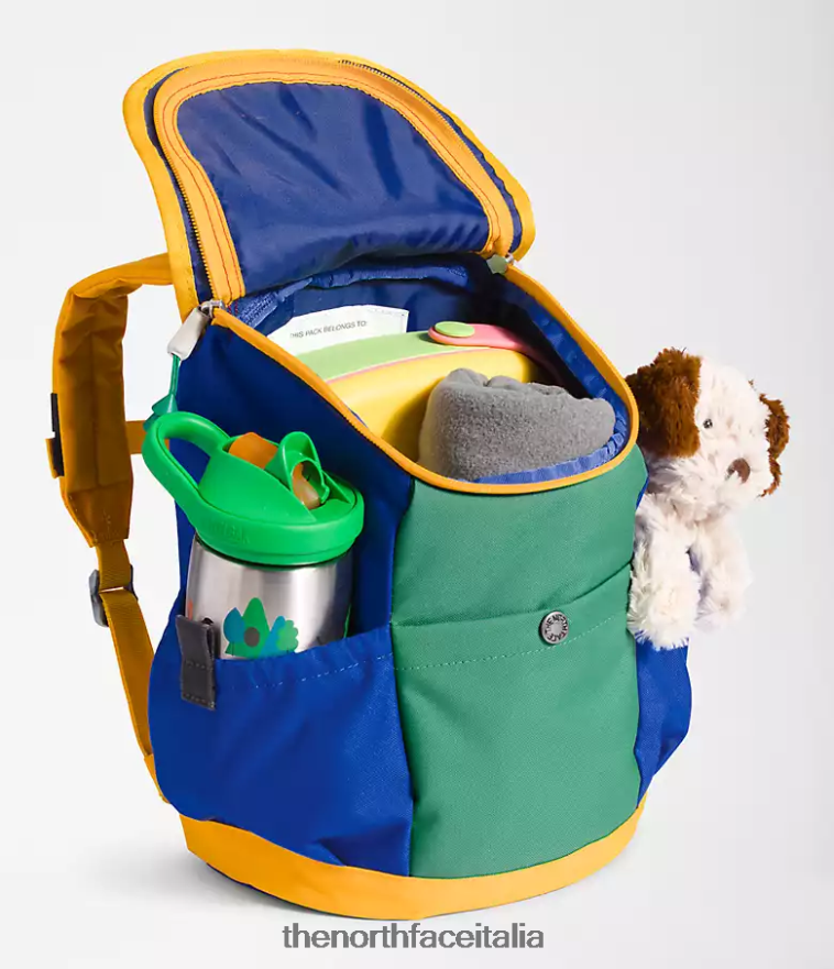 The North Face accessorio 460N8D395 tnf rosso/verde erba intenso/tnf blu bambini mini zaino da esploratore per ragazzi