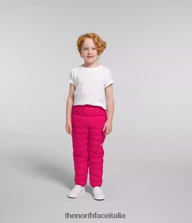 The North Face vestiario 460N8D1189 Sig. rosa bambini pantaloni termici reversibili