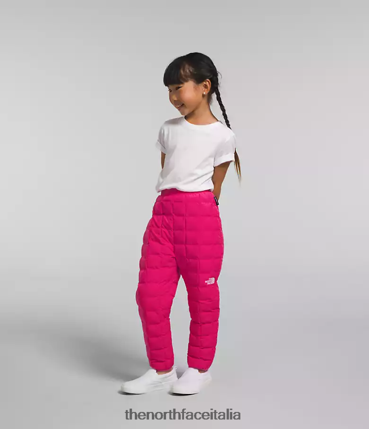 The North Face vestiario 460N8D1189 Sig. rosa bambini pantaloni termici reversibili