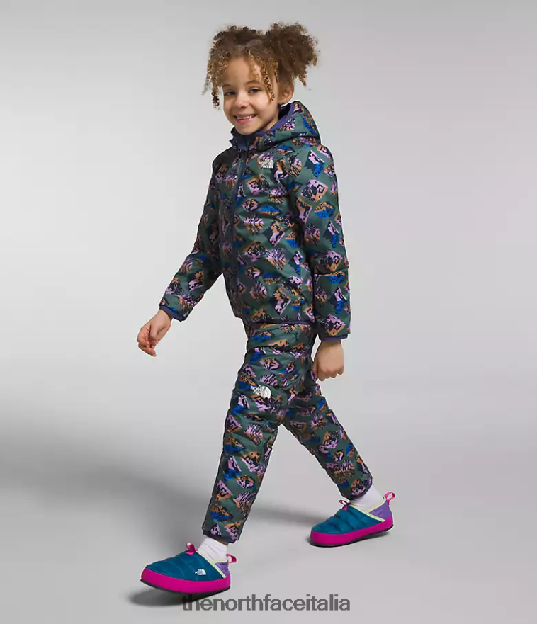 The North Face vestiario 460N8D1191 grotta blu bambini pantaloni termici reversibili