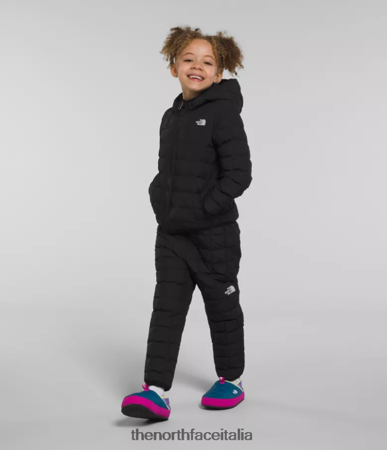 The North Face vestiario 460N8D1238 grazie nero bambini giacca reversibile con cappuccio in thermoball