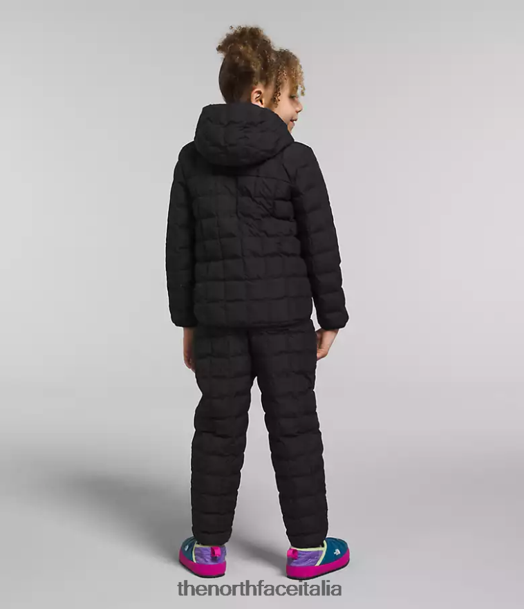 The North Face vestiario 460N8D1238 grazie nero bambini giacca reversibile con cappuccio in thermoball