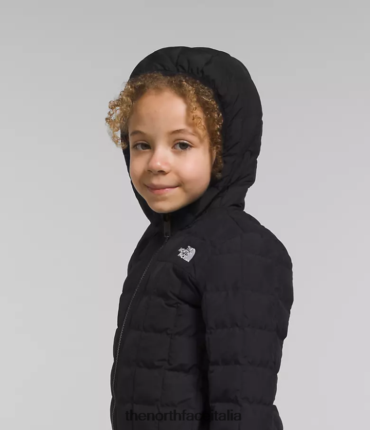 The North Face vestiario 460N8D1238 grazie nero bambini giacca reversibile con cappuccio in thermoball
