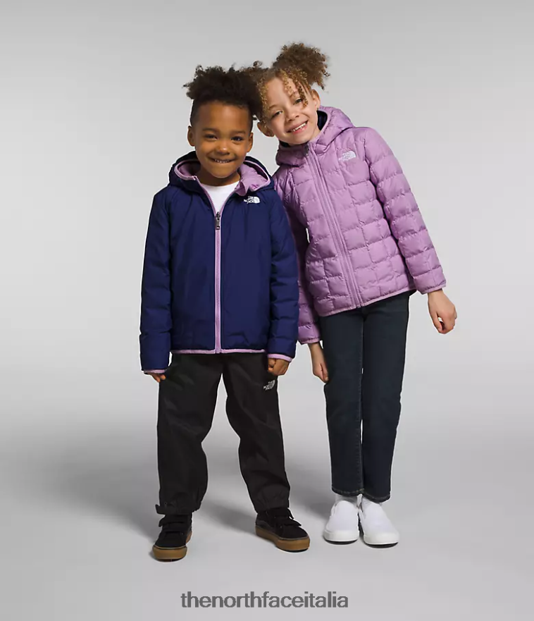 The North Face vestiario 460N8D1240 lupino bambini giacca reversibile con cappuccio in thermoball