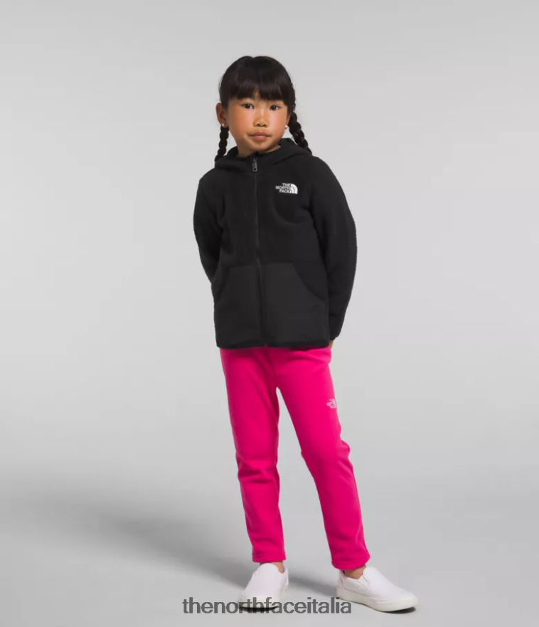 The North Face vestiario 460N8D464 grazie nero bambini Felpa con cappuccio e zip intera in pile Forest