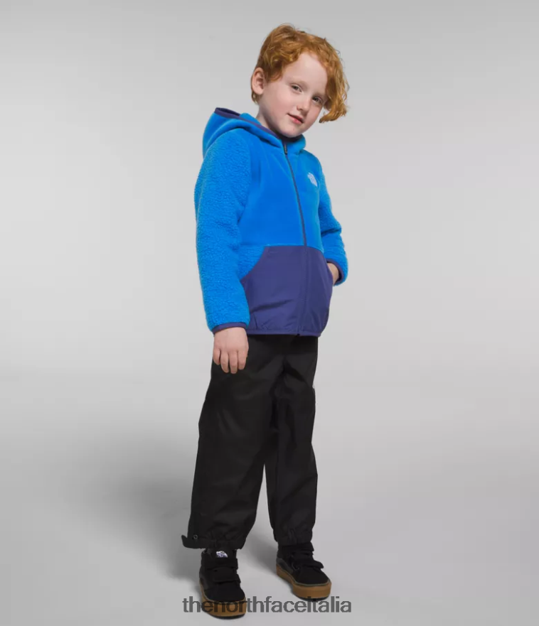The North Face vestiario 460N8D465 blu ottico bambini Felpa con cappuccio e zip intera in pile Forest