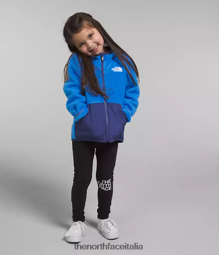 The North Face vestiario 460N8D465 blu ottico bambini Felpa con cappuccio e zip intera in pile Forest