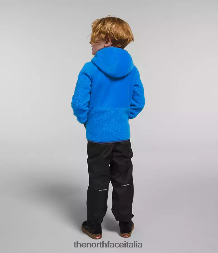 The North Face vestiario 460N8D465 blu ottico bambini Felpa con cappuccio e zip intera in pile Forest