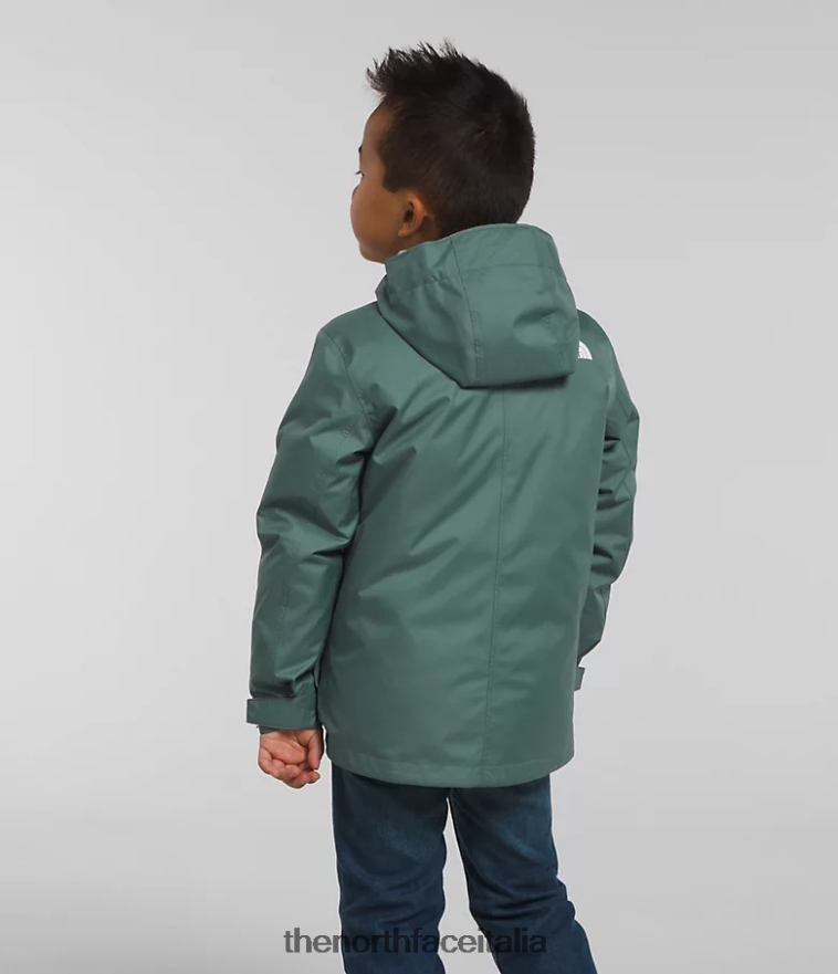 The North Face vestiario 460N8D584 salvia oscura bambini triclima nord-basso