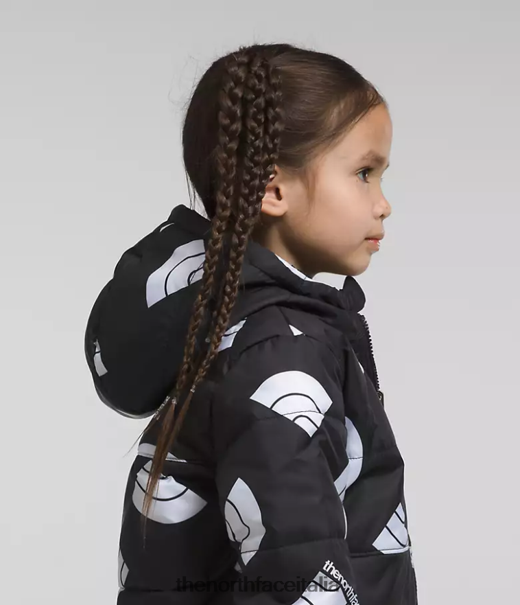 The North Face vestiario 460N8D634 stampa del logo tnf nero di nuova generazione bambini giacca reversibile mt chimbo con zip intera