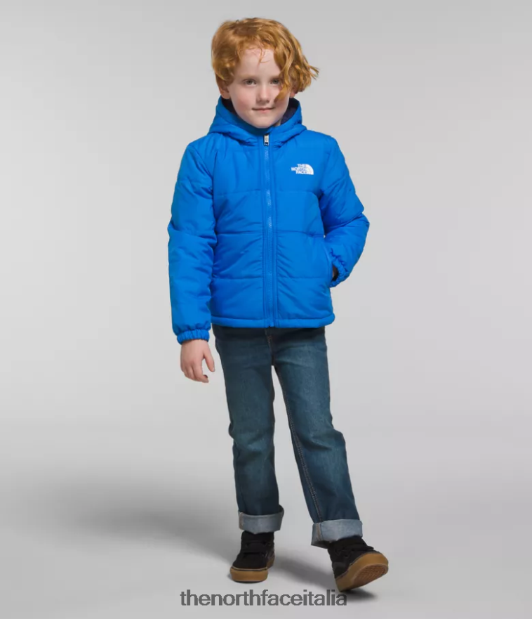 The North Face vestiario 460N8D635 blu ottico bambini giacca reversibile mt chimbo con zip intera