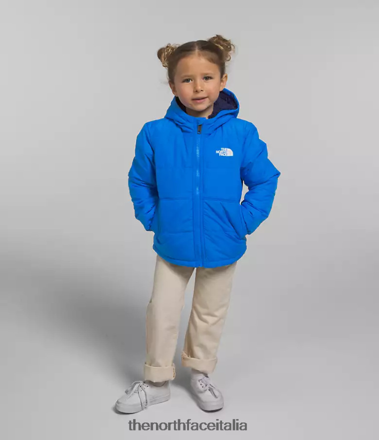The North Face vestiario 460N8D635 blu ottico bambini giacca reversibile mt chimbo con zip intera