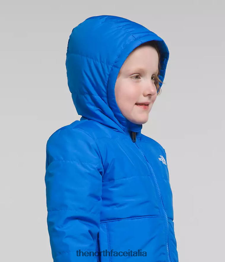 The North Face vestiario 460N8D635 blu ottico bambini giacca reversibile mt chimbo con zip intera