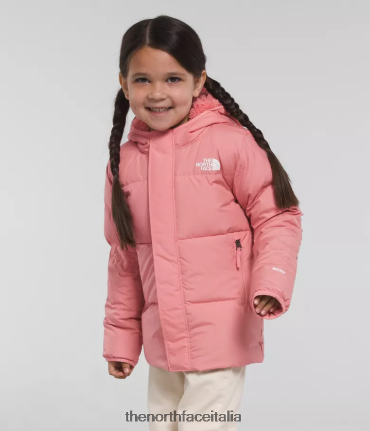 The North Face vestiario 460N8D862 rosa ombrosa bambini Piumino North con cappuccio