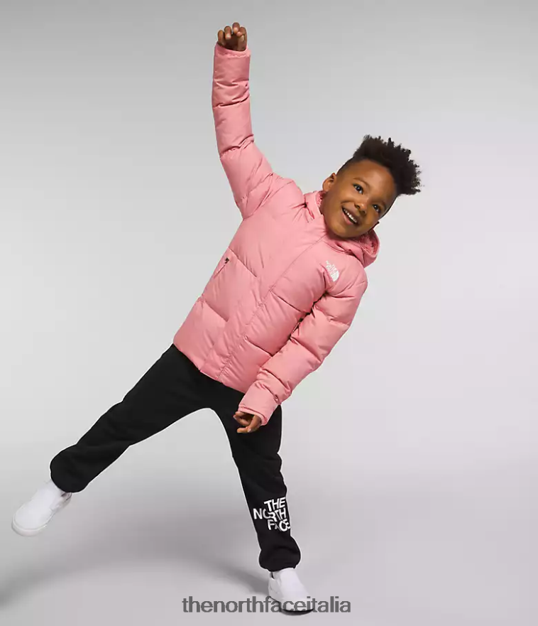 The North Face vestiario 460N8D862 rosa ombrosa bambini Piumino North con cappuccio