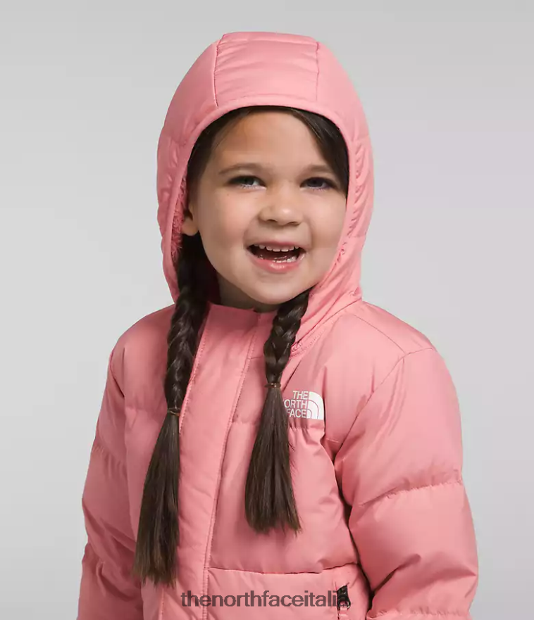 The North Face vestiario 460N8D862 rosa ombrosa bambini Piumino North con cappuccio
