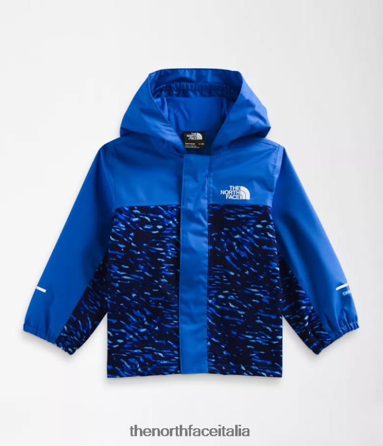 The North Face vestiario 460N8D587 tnf stampa mimetica con uccello blu Bambino giacca antipioggia antora