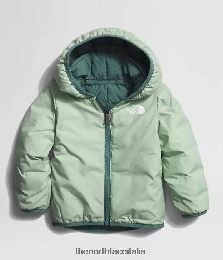 The North Face vestiario 460N8D636 salvia oscura Bambino giacca reversibile con cappuccio in thermoball