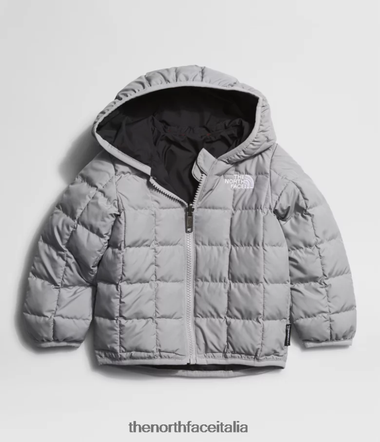 The North Face vestiario 460N8D638 fusione di grigio Bambino giacca reversibile con cappuccio in thermoball - Clicca l'immagine per chiudere