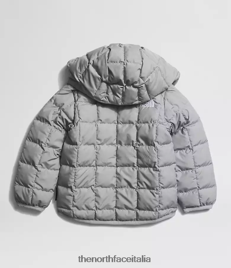 The North Face vestiario 460N8D638 fusione di grigio Bambino giacca reversibile con cappuccio in thermoball