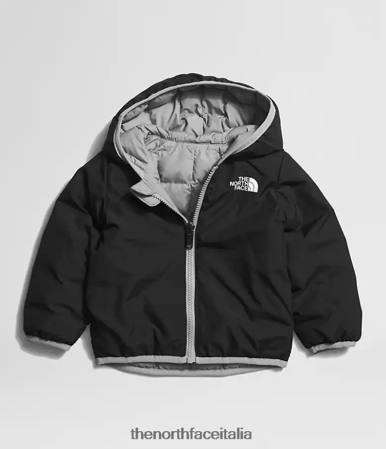 The North Face vestiario 460N8D638 fusione di grigio Bambino giacca reversibile con cappuccio in thermoball
