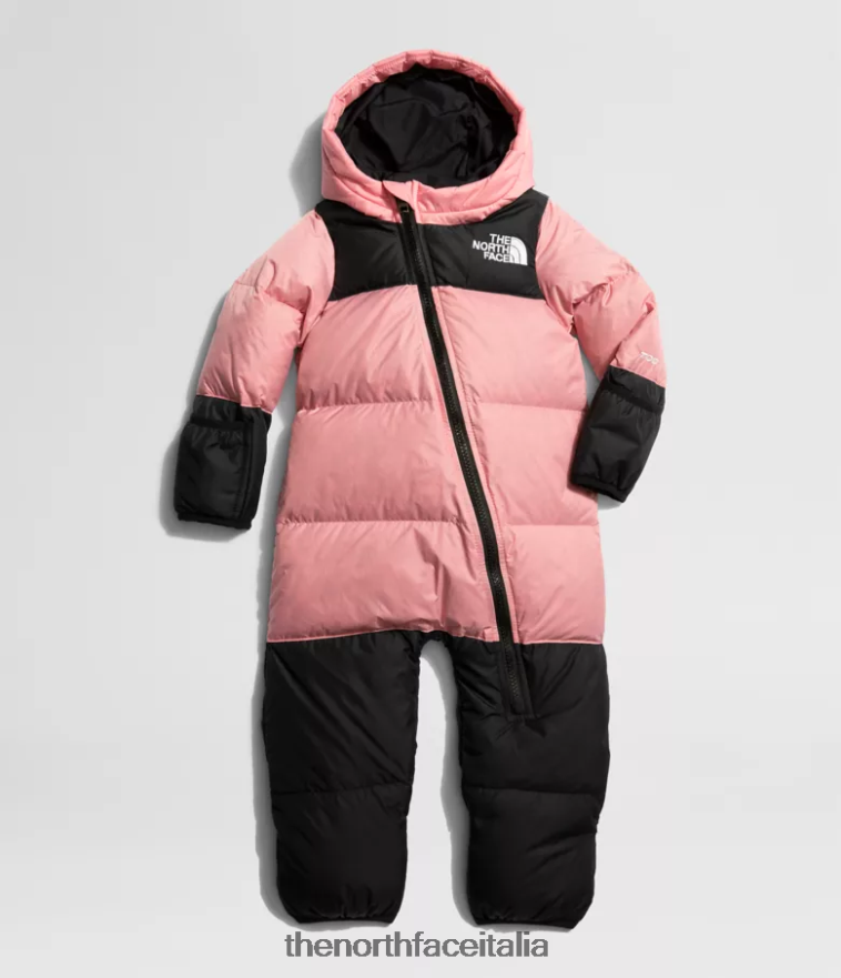 The North Face vestiario 460N8D92 rosa ombrosa Bambino Costume intero retrò nuptse del 1996