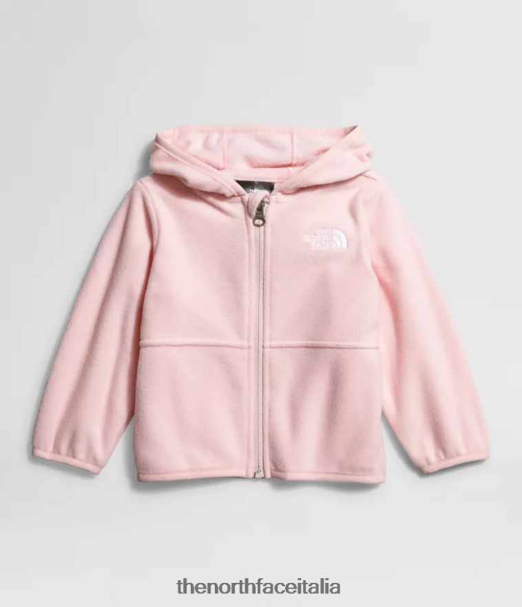 The North Face vestiario 460N8D989 rosa purpureo Bambino Felpa con cappuccio e zip intera Glacier
