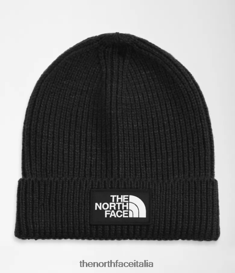 The North Face accessorio 460N8D75 grazie nero bambini Berretto con risvolto con logo tnf box
