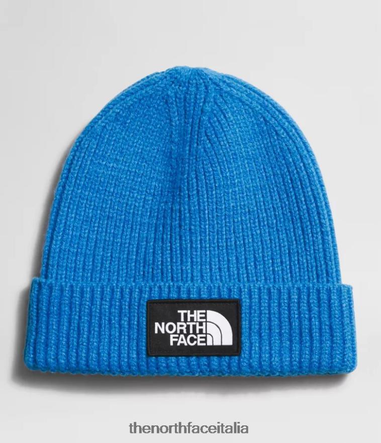 The North Face accessorio 460N8D77 blu ottico bambini Berretto con risvolto con logo tnf box