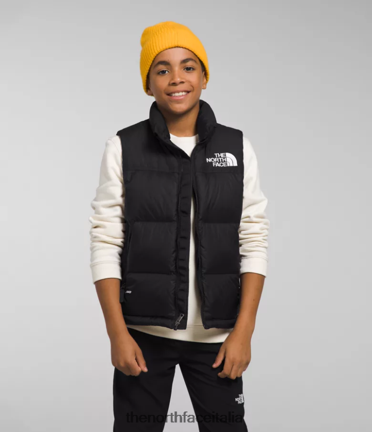 The North Face vestiario 460N8D187 grazie nero bambini Gilet retrò nuptse del 1996