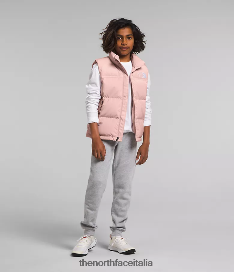 The North Face vestiario 460N8D188 muschio rosa bambini Gilet retrò nuptse del 1996