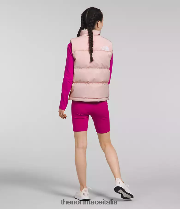The North Face vestiario 460N8D188 muschio rosa bambini Gilet retrò nuptse del 1996