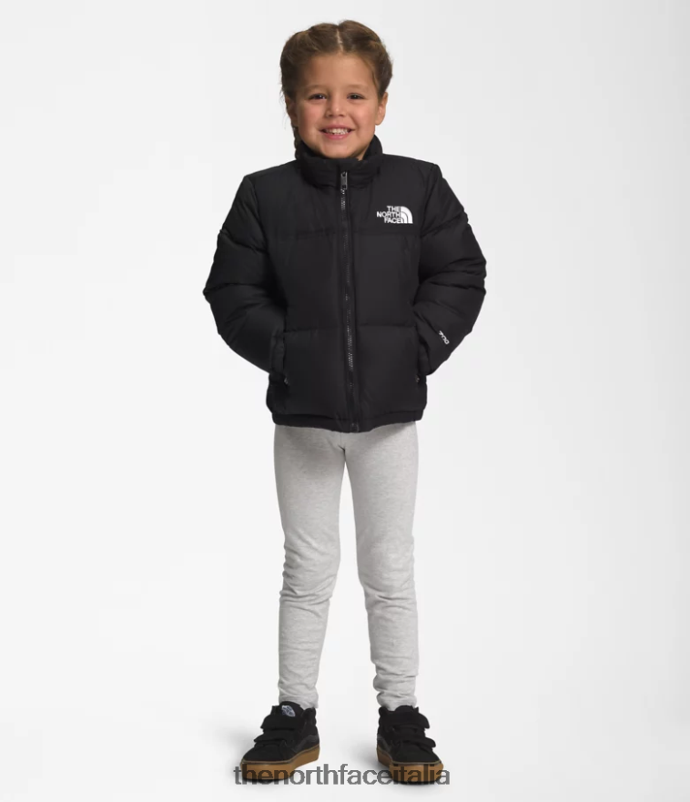 The North Face vestiario 460N8D529 grazie nero bambini Giacca nuptse retrò del 1996