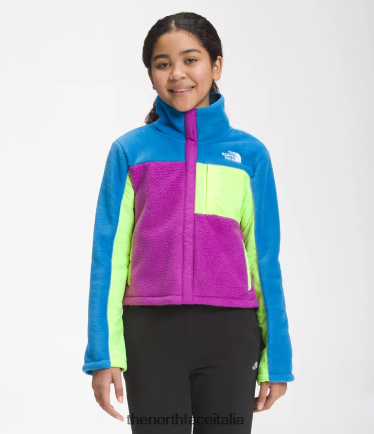 The North Face vestiario 460N8D72 blu super sonico bambini giacca mashup in pile