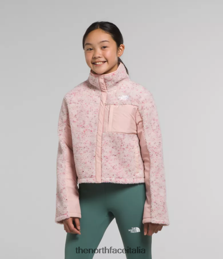 The North Face vestiario 460N8D74 muschio rosa bambini giacca mashup in pile