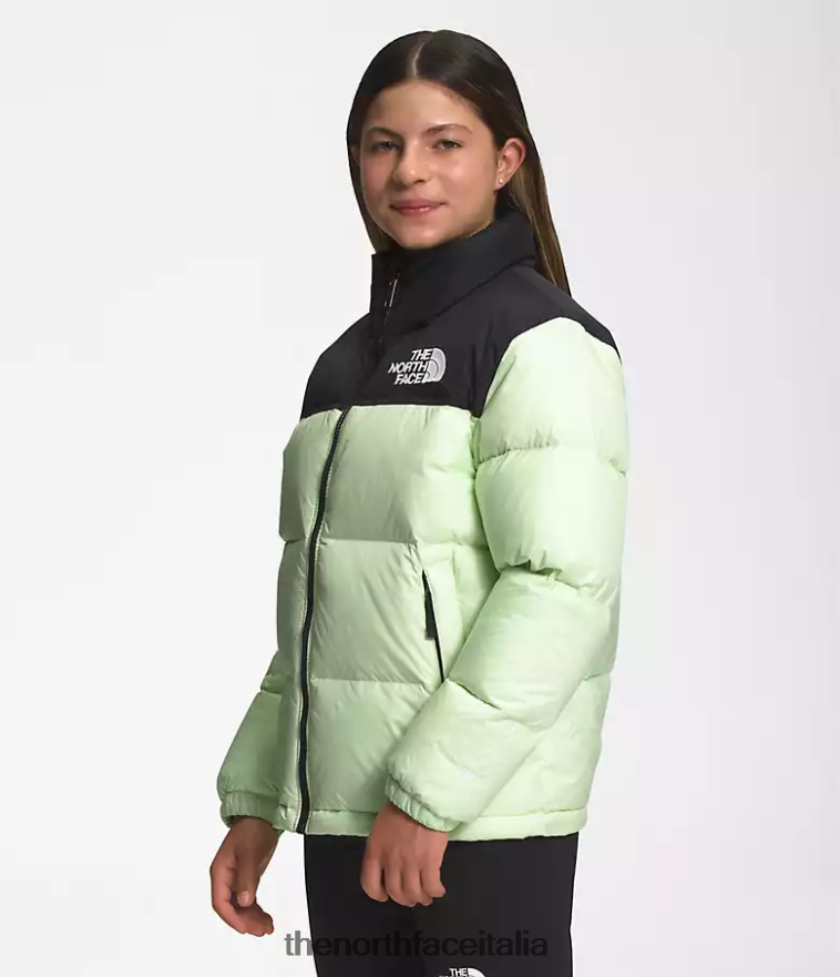 The North Face vestiario 460N8D908 crema al lime bambini Giacca nuptse retrò del 1996