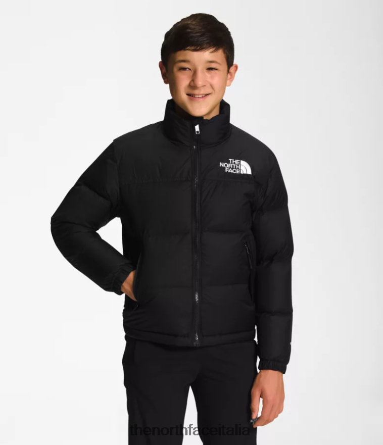 The North Face vestiario 460N8D911 grazie nero bambini Giacca nuptse retrò del 1996