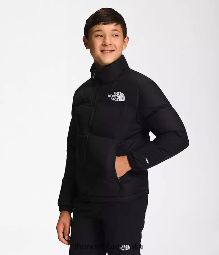 The North Face vestiario 460N8D911 grazie nero bambini Giacca nuptse retrò del 1996